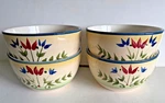 4 Vtg Pfaltzgraff Studio Garden Blossom 32 Oz Soup Cereal Bowls 6" Hand Painted. Fixed Price $15.30.