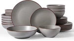 Venus Speckled Dinnerware Set With Pasta Bowls, Service For 6 (24 Pieces), Stone. Fixed Price $187.11.