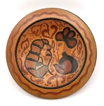 Rare. Vintage Spanish Paterna Medieval Revival Hand-painted Terracotta Plate. Fixed Price $175.00.