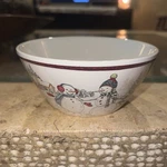 Williams Sonoma Cereal Fruit Bowl Child 5.5 Winter Scene Snowman Replacement. Fixed Price $8.99.