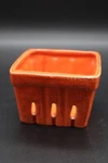 Ceramic Pottery Berry Basket Creative Co-op Stoneware Orange Textured. Fixed Price $14.88.