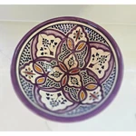 Vintage Safi Morocco Hand Painted Ceramic Bowl Purple Floral Pottery Signed. Fixed Price $35.20.
