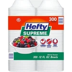 Hefty Supreme Heavyweight Foam Bowls Disposable Tableware 12 Oz (300 Count). Fixed Price $27.99.