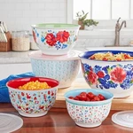 The Pioneer Woman Melamine Mixing Bowl Set, 10 Pieces, Heritage Floral. Fixed Price $35.85.