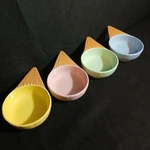 Set Of 4 Vintage Ceramic Ice Cream Cone Bowls Pastel Dessert. Fixed Price $25.00.