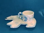 Pfaltzgraff Winter Frost Collection Sculpted Snack Set Plate & Mug Polar Bear. Fixed Price $18.98.