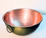 Vintage Mauviel 1830 Egg White Beating Copper Bowl W/brass Ring 11 Diameter. Fixed Price $99.00.