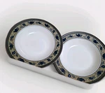 Mikasa Intagilo Arabella CAC01 Large Rim Soup Bowls Set Of 2 9-3/8. Fixed Price $18.75.