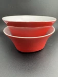 Rachael Ray Round & Square Red And White 6 Soup Cereal Bowls Set Of 2. Fixed Price $24.99.