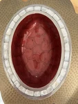 Julia Knight Pomegranate Classic 8" Oval Bowl. Fixed Price $45.00.