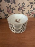 12-VINTAGE Kyoto China Pine Cone Pattern Fruit Bowls 5-1/4" Japan #8045. Fixed Price $60.00.