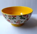 The Pioneer Woman Fall Flowers Footed 6" Stoneware Bowl. Fixed Price $9.99.