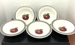 Set Of 5 Pfaltzgraff Farmer's Market Cereal Ice Cream Bowls 7 1/4" Tomato. Fixed Price $10.72.