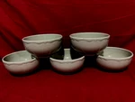 Varages Luberon Celadon Green Set Of 5 Cereal/soup Bowls 6" France. Fixed Price $59.95.
