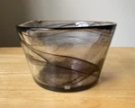 Kosta Boda Mine Black 7" Glass Bowl - Ulrica Hydman Vallien With Tag. Fixed Price $45.00.