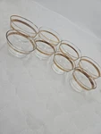 Vintage 1960S Libbey Fruit-dessert Berry Bowls With Gold Band & Rim Set Lot Of 8. Fixed Price $6.53.