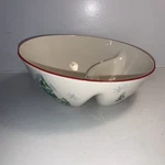 Lenox Holiday Inspirations & Illustrations Divided Angle Bowl Perfect!!! 8.75". Fixed Price $12.50.