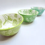 Certified International Nancy Botanical Bowls Set Of 3 Green Floral Ceramic. Fixed Price $29.99.