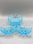 Vintage Anchor Hocking Fairfield Pattern Glass Bowls Turquoise Ice Blue Aqua 3. Fixed Price $24.00.