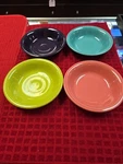 Hlc Usa Fiestaware Multicolor Set Of Salsa Fruit 5 3/4" Bowls. Fixed Price $30.00.