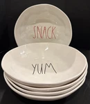 Rae Dunn Melamine Set Of 5 Pasta Ice Cream Soup Snack Yum Variety 8. Fixed Price $29.99.