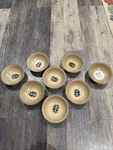 Pfaltzgraff Folk Art Bowl 6 Round Blue Floral Tan Stoneware Usa Set Of 8. Fixed Price $52.00.