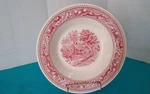 Royal Ironstone Vintage 1965 Memory Lane Red Pink Serving Vegetable Bowl 10". Fixed Price $26.00.