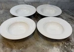 4 Wilmax England White Fine Porcelain 9 Soup Plates Bowls Set Of. Fixed Price $99.99.