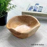 Handmade Natural Root Wooden Storage Crafts Fruit Salad Serving 8-9". Fixed Price $27.50.