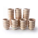 Small Wooden Bowl Set Pinch Condiment Cups -by Craftpartsdirect.com .... Fixed Price $81.43.