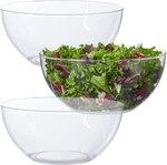 Acrylic Vista Clear Plastic Salad And Serving 10-INCH Bowls Set Of 3 Reus. Fixed Price $21.99.