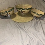 Vtg Country 3 Pc Snowman Serving Bowl Set, By Abc Distribution. Fixed Price $22.00.