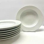 Vtg Nwot Christopher Stuart Large Rim Soup Bowls, 9", Set Of 8, Mint!. Fixed Price $80.00.