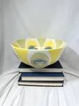 Jill Rosenwald Anthropologie Mod Flower 11.25" Serving Bowl Magenta Yellow Green. Fixed Price $54.40.