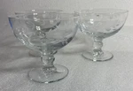 Princess House Crystal Dessert Cups Set Of 3 New Etched Footed Sundae Bowls. Fixed Price $22.00.
