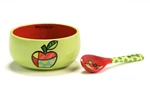 Romero Britto Bowl And Spoon Set (apple). Fixed Price $36.95.
