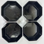 Arcoroc Octime Black Bowls 5.5" Cereal/soup Glossy Glass France Set Of 4 Vtg 80S. Fixed Price $35.00.