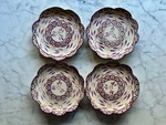 Set 4 Temptations Bytara Old World Eggplant 8" Scallop Edge Salad/dessert Plates. Fixed Price $39.95.