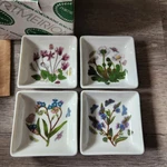 Nib Portmeirion Botanic Garden Set Of 4 Square Mini Sauce Bowls Dippers. Fixed Price $24.99.