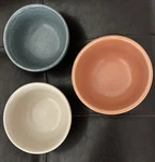 3 Dash Of That Green Brown Stoneware Bowls Dessert Sauce Tidbit Dishes. Fixed Price $7.50.