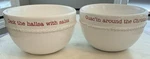 Mud Christmas Holiday Ceramic Bowl Set Two-piece Dishwasher Microwave Safe. Fixed Price $20.00.