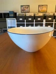 Canvas Home Abbesses Blue Rim Porcelain 9" Salad Bowl- Nice!. Fixed Price $34.28.