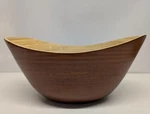 Brick & Bloom Decorative Spun Bamboo Oval Bowl 10" X 8" 4.75" No Food Use New. Fixed Price $16.99.