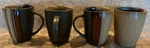 Better Homes And Gardens Brown, Tan, White Red Coffee Mugs 14 Oz Set. Fixed Price $36.00.