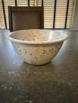 Zak! Designs White Confetti Melamine Bowl Mixing 7 Diameter Medium. Fixed Price $19.99.