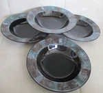 4 Mikasa Galleria Omni Green 9 3/8" Rim Soup Bowls FK705 Japan Set Of. Fixed Price $49.99.
