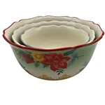Pioneer Woman Nesting Winter Bouquet Serving Bowl Set Of 3 Kitchen Bakeware. Fixed Price $25.00.
