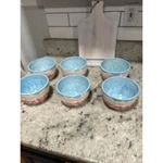 Fitz And Floyd "flourish" Bowls Set Of 6 (rare-discontinued Pattern). Fixed Price $45.00.