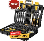 Juego De Herramientas 158 Piezas: Kit Manuales Para El Hogar,. Fixed Price $105.05.