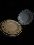 Anchor Hocking Savannah Blue Yellow Floral Rimmed Bowls Plates Set Of 4 Chinausa. Fixed Price $17.99.